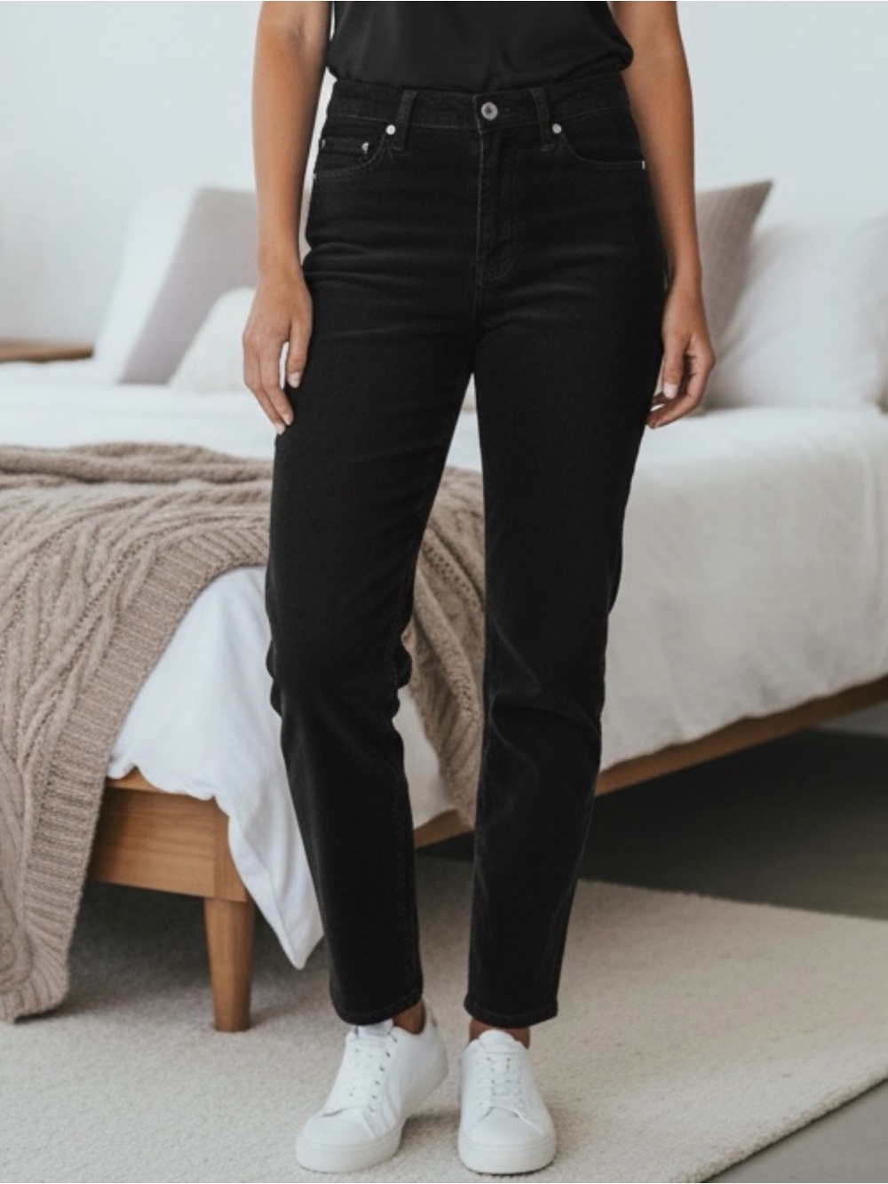 Buffalo David Bitton High-Rise Black Straight Jeans